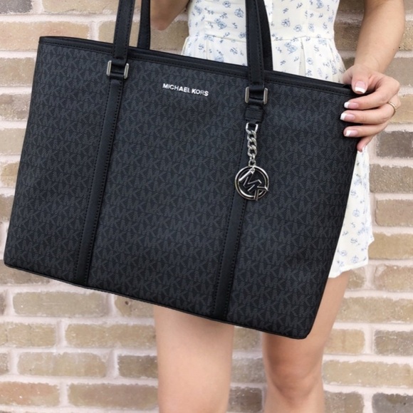 Michael Kors Black Logo Large Tote Bag - Picture 2 of 10